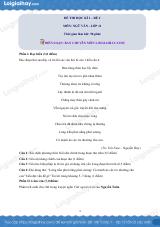 Đề số 2 - Đề kiểm tra học kì 1 - Ngữ văn 11